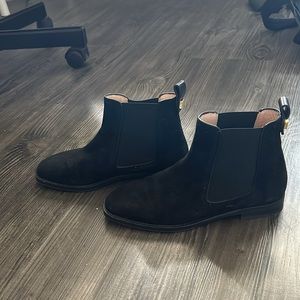 Stuart Weitzman Black Suede Chelsea Boot